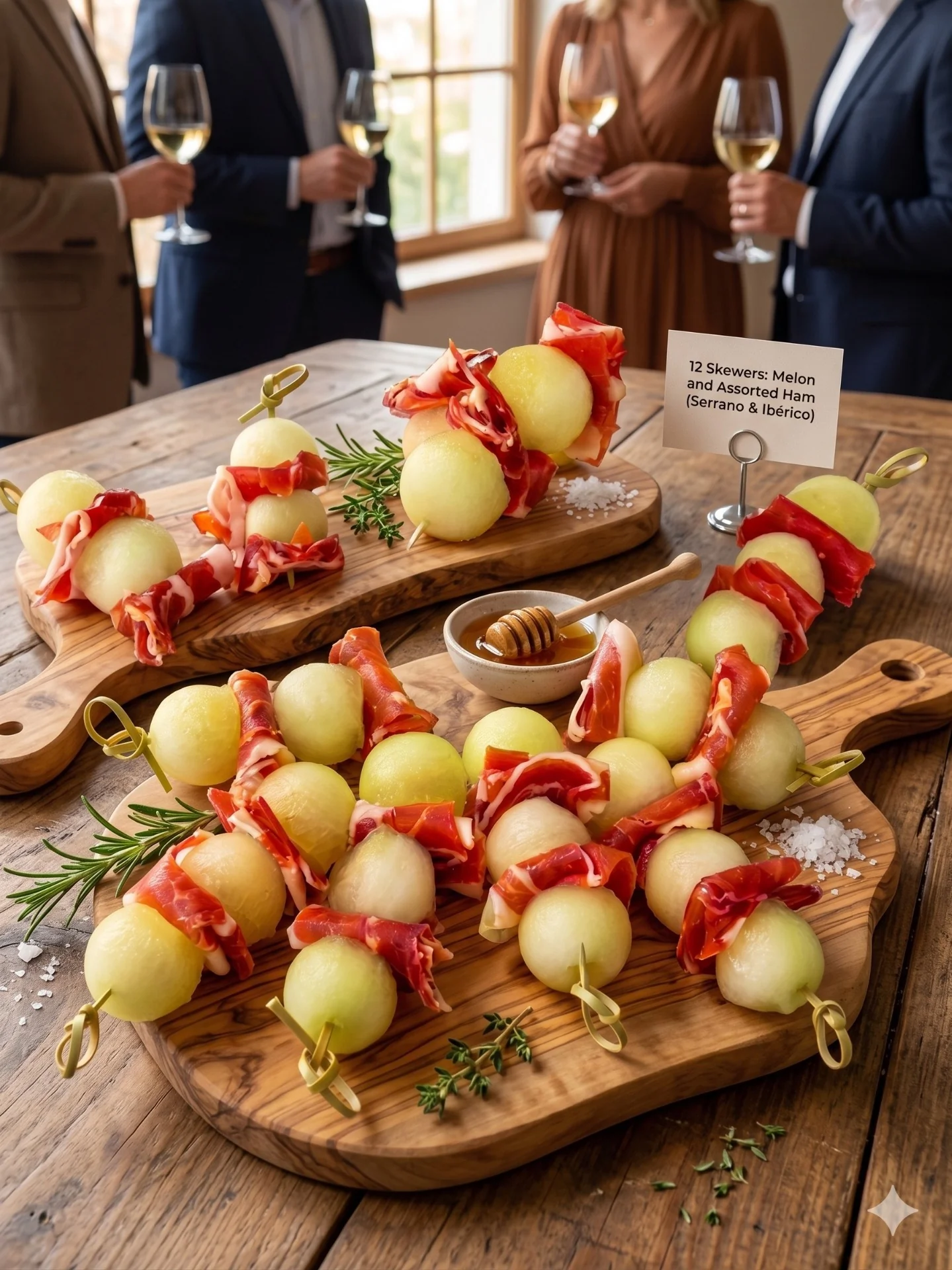 Brochetas de Melón con Jamón