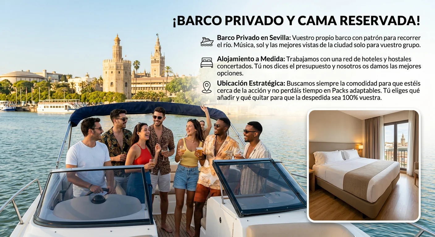 ¡Barco privado y cama reservada!
